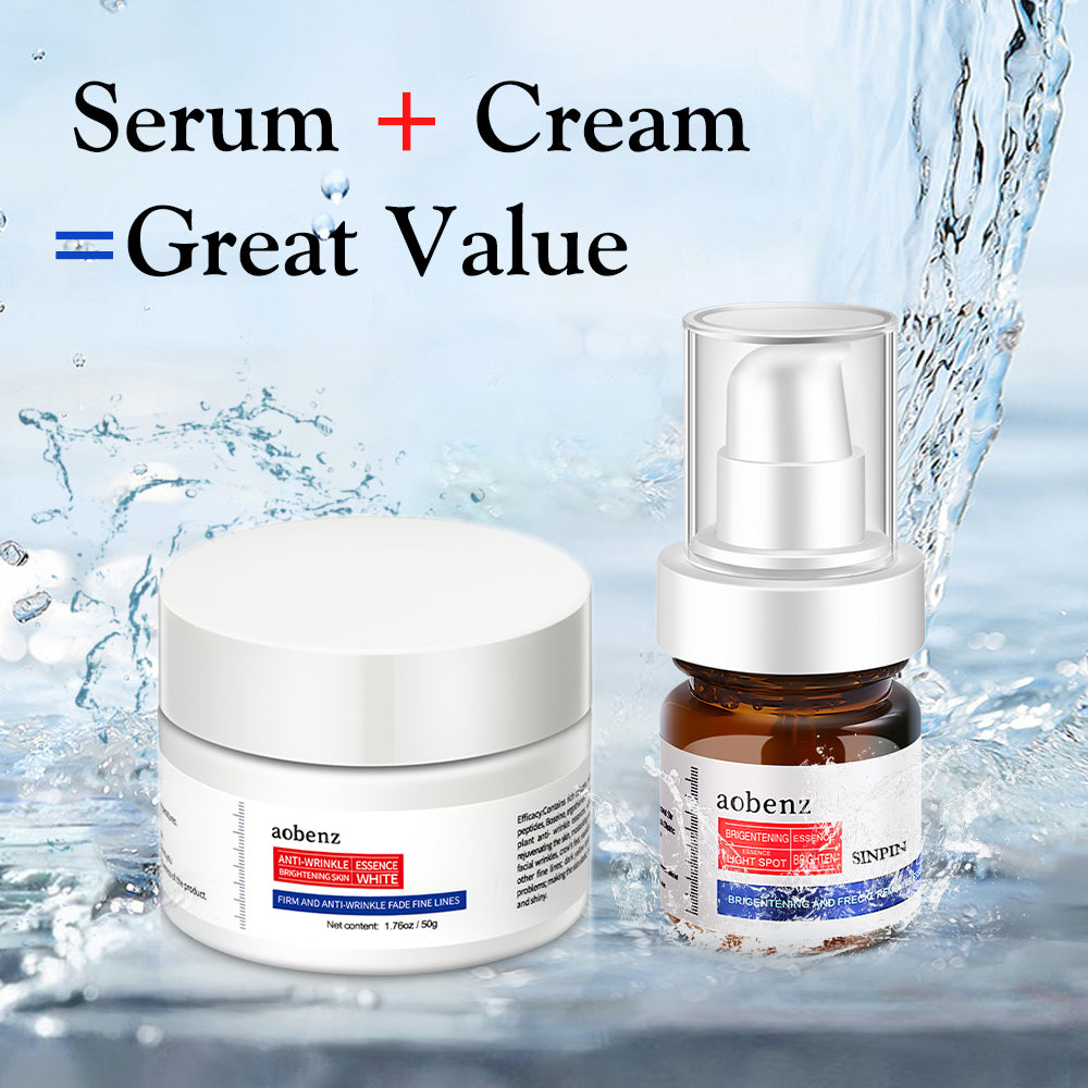 Younger, more effective, cheaper-aobenz young password aobenz Niacinamide Freckle Removal Essence /aobenz Anti-Aging Cream/Skin Care Combo Comfort